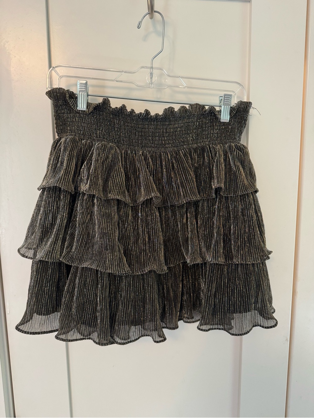 Mustard Seed Black Tiered Ruffle Skirt
